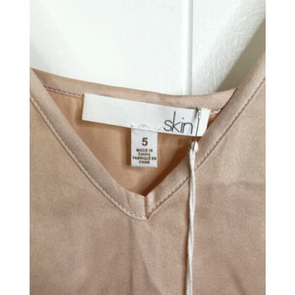 NWT Skin Worldwide Silk Slip Dress in Ballet Pink Size 5/XXL - Picture 5 of 9